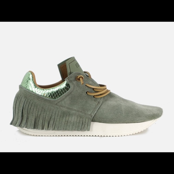 Esseutesse Tundra Green Suede Fringe - Picture 2 of 2